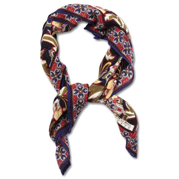 Vintage Oscar de la Renta Studio Scarf Poly Blend Paisley Floral Wrap Shawl - Picture 4 of 10